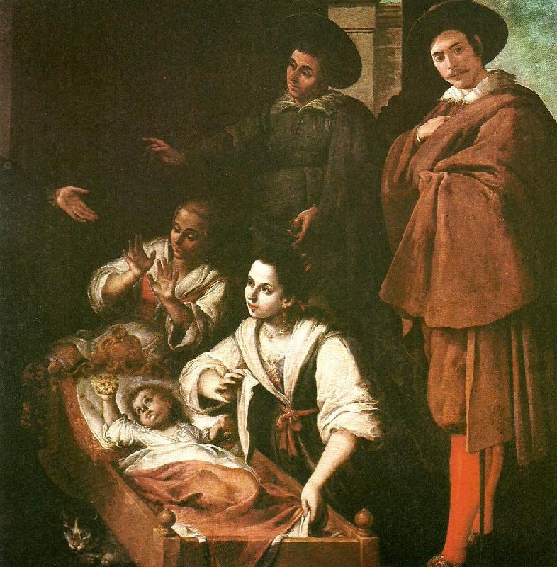 Francisco de Zurbaran birth of st. pedro nolasco oil painting image